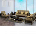 Fujairah Sheesham Wood Sofa Set - front_view