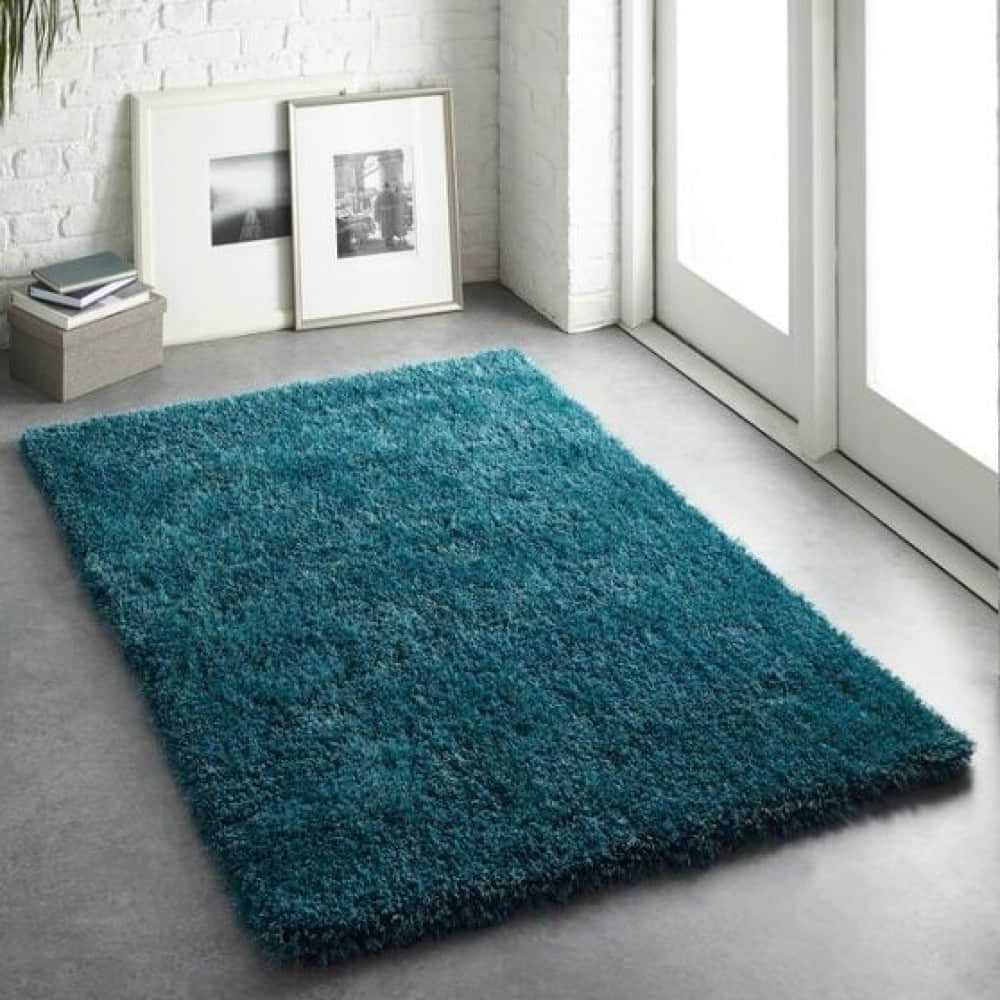 Handwoven Plain shag Collection Super Soft Microfiber Rugs - photo
