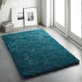 Handwoven Plain shag Collection Super Soft Microfiber Rugs - rear_view