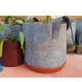 Fabric grow bags round shape set of 5 bags - front_view