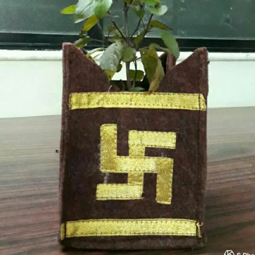 Grow bags tusli special for basil plant set of 3 bags - front_view