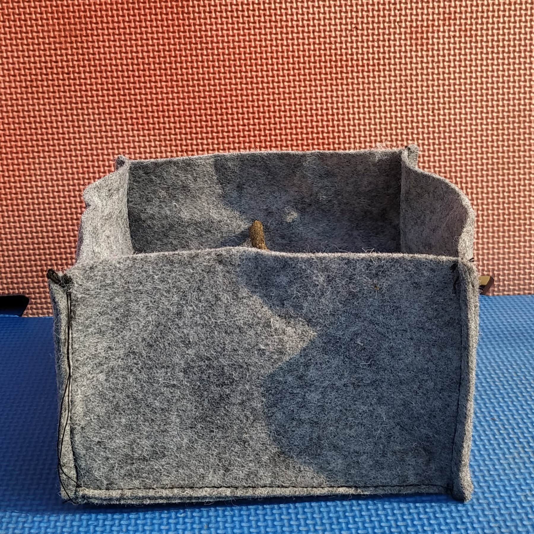 Fabric grow bags square shape  set of 10 bags - rear_view