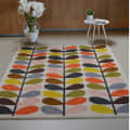 Classic stem multi color wool rug - top_view
