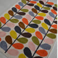 Classic stem multi color wool rug - rear_view