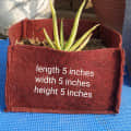 Fabric grow bags square shape  set of 10 bags - photo