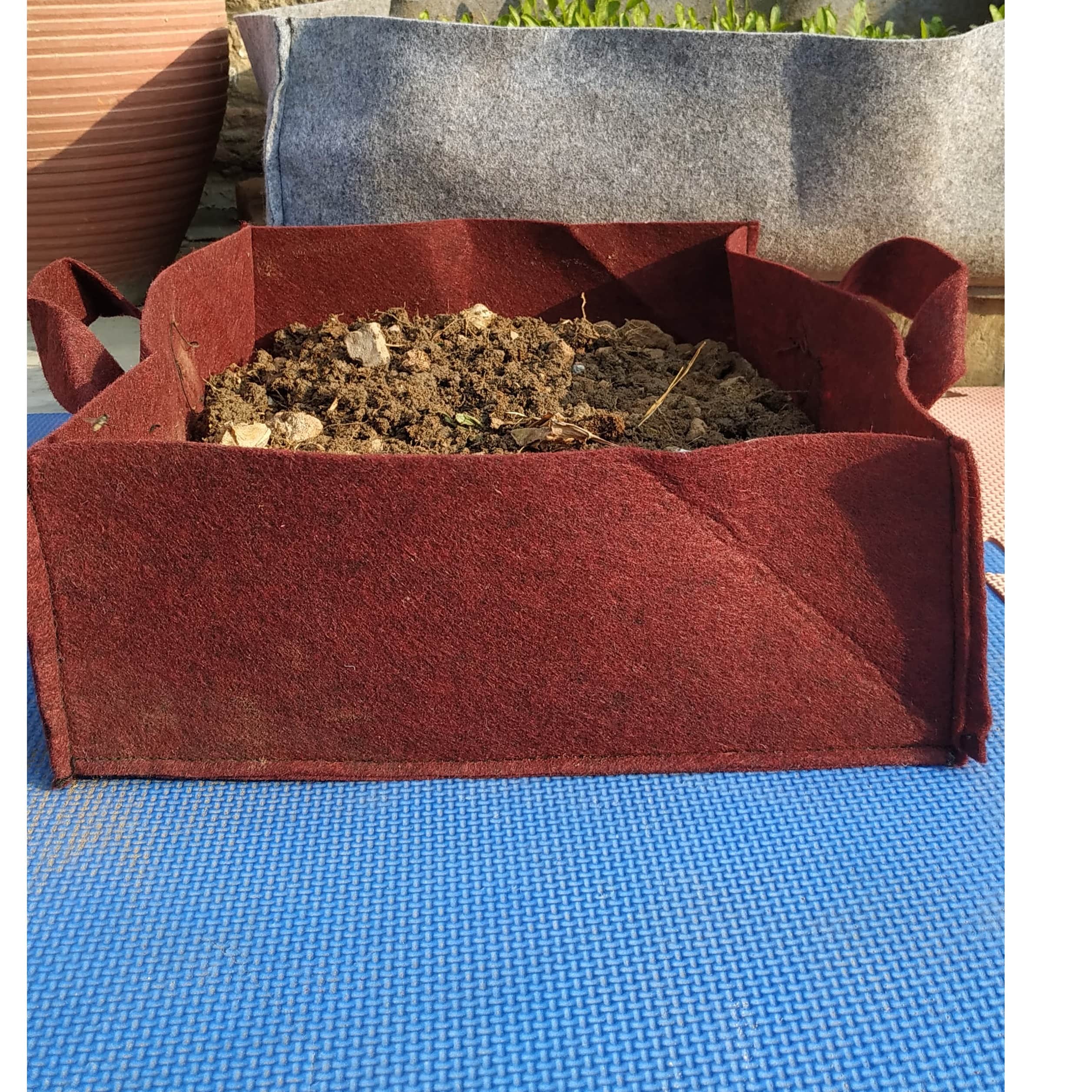 Fabric grow bags square shape - front_view
