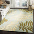 Voorhees Floral Handmade Tufted Wool Area Rug - front_view