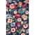 Tulsa floralhandmade tufted navy wool area rug - rear_view