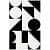 Dave Geometric Handmade Tufted Wool Ivory black Area Rug - photo