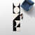 Dave Geometric Handmade Tufted Wool Ivory black Area Rug - top_view