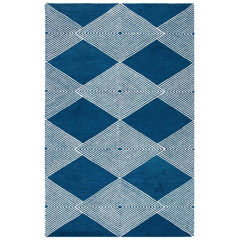 Konopka Geometric Handmade Tufted Rug - top_view