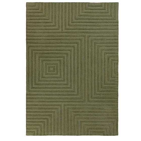 Teal Green Handtufted Wool Area Rug