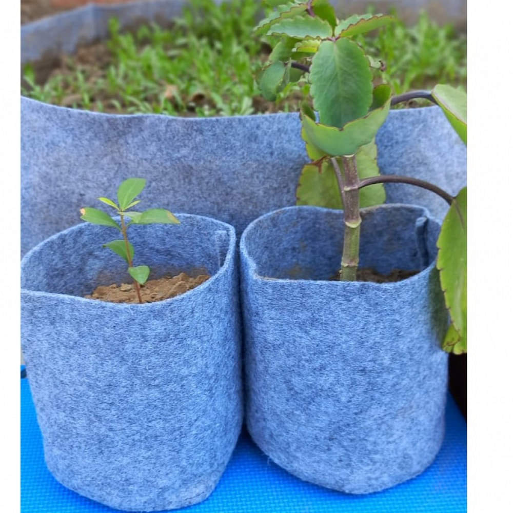Fabric grow bags 5*5 (inches) set of 5 bags - photo