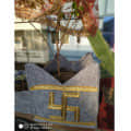 Fabric tulsi bag with swastika - photo