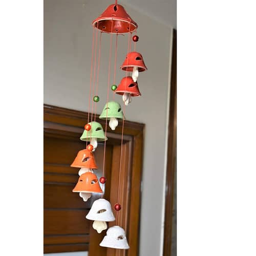 Artlik Handicrafts Ceramic Wind Chime (Multicolour)