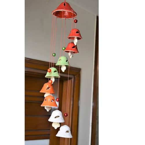 Artlik Handicrafts Ceramic Wind Chime (Multicolour)