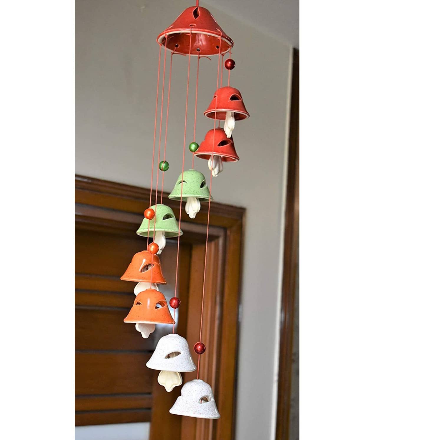 Artlik Handicrafts Ceramic Wind Chime (Multicolour)