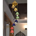 Artlik Handicrafts Ceramic Wind Chime (Multicolour) - top_view