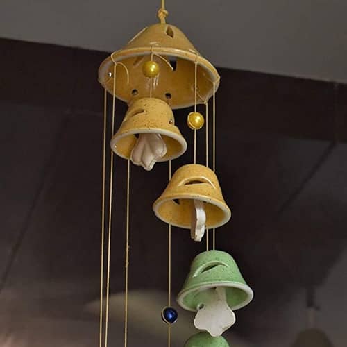 Artlik Handicrafts Ceramic Wind Chime (Multicolour)