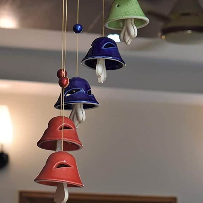 Artlik Handicrafts Ceramic Wind Chime (Multicolour) - left_view