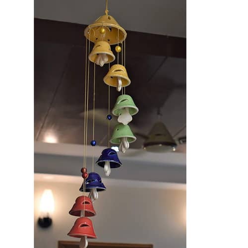 Artlik Handicrafts Ceramic Wind Chime (Multicolour)