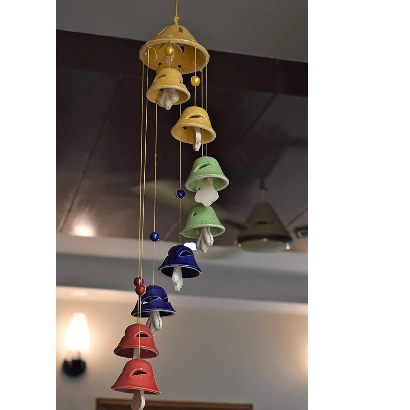 Artlik Handicrafts Ceramic Wind Chime (Multicolour)