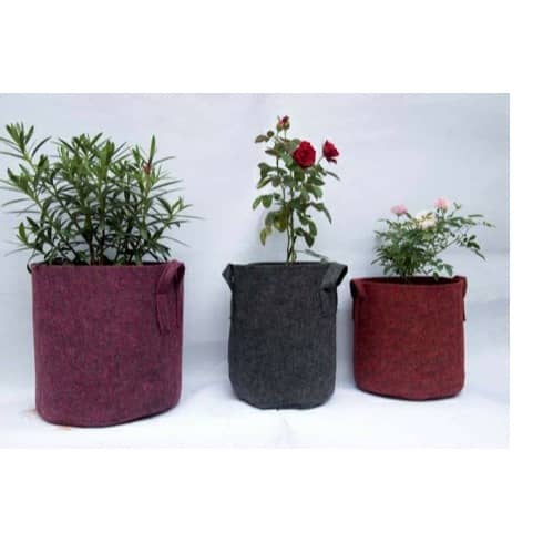 Fabric grow bags 8*8 mergenta round shape set of 5bags