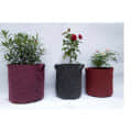 Fabric grow bags 8*8 mergenta round shape set of 5bags - top_view