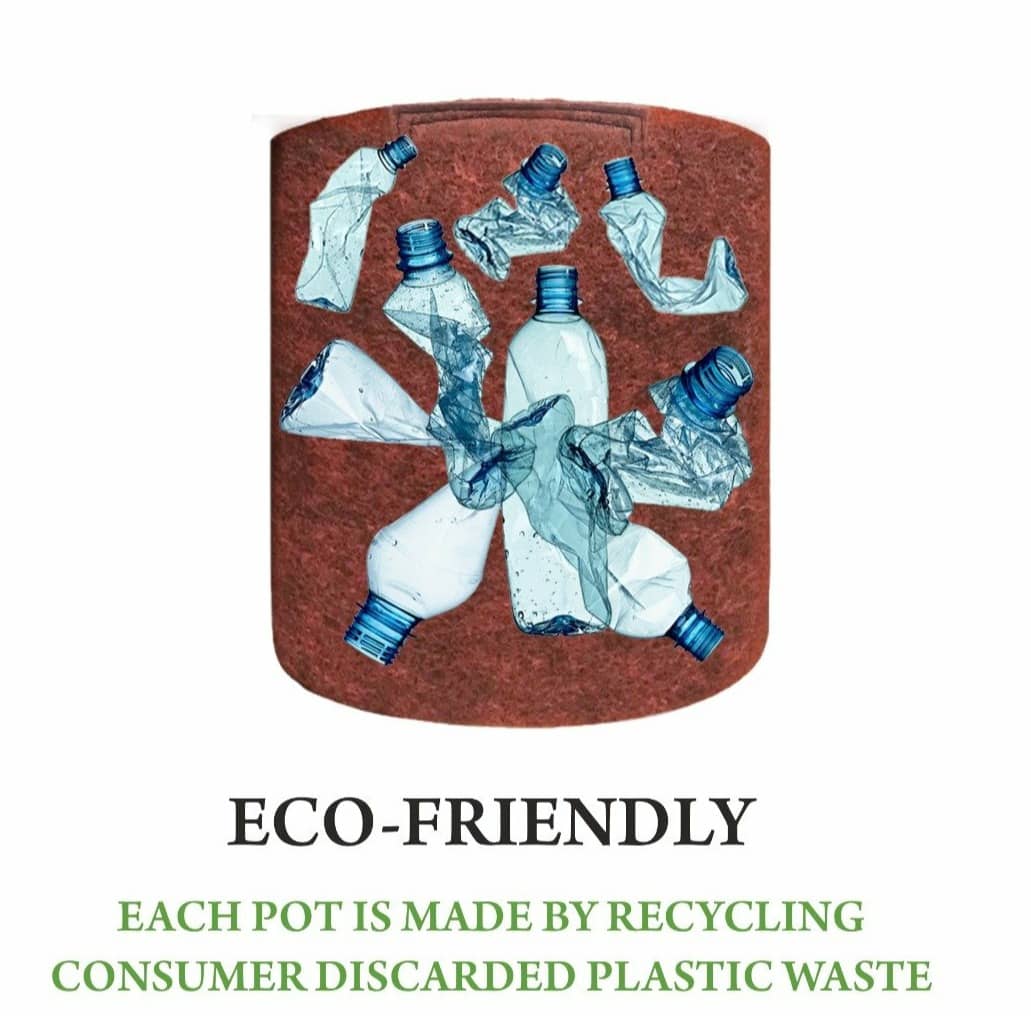 Fabric grow bags 8*8 mergenta round shape set of 5bags