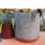 Fabric grow bags 8*8 round shape Light Grey set of 5 bags - top_view