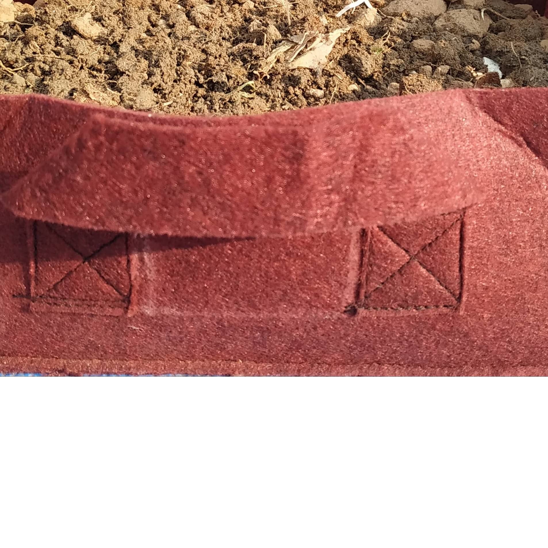 Fabric grow bags 8*8 round shape Light Grey set of 5 bags