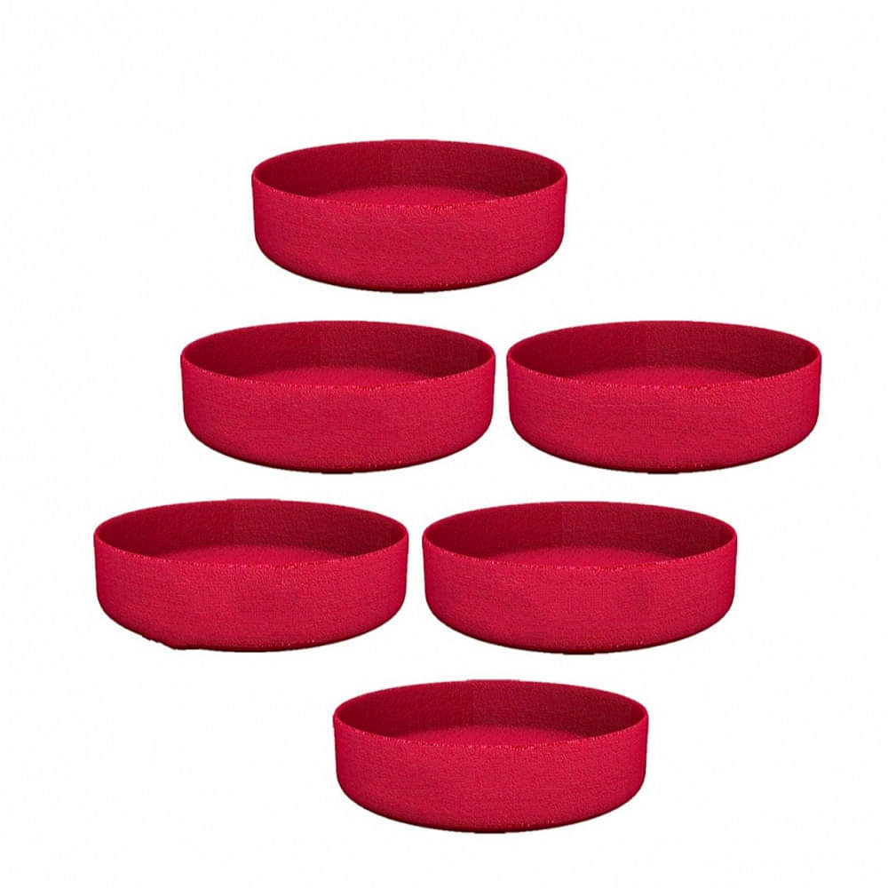 Fabric grow bags Mergenta 10*4( inches) round shape set of 5 bags - photo