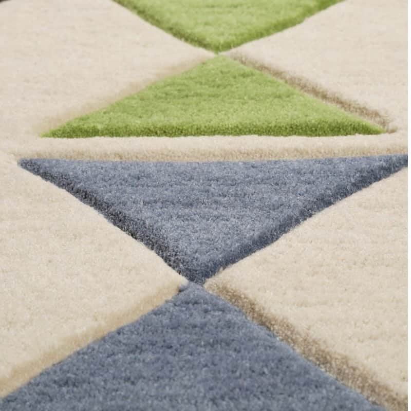 Wool Medallion Area Rug - rear_view