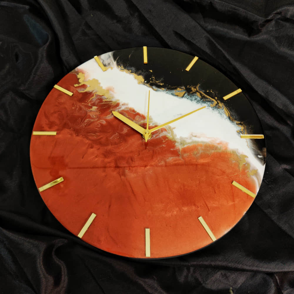 Resin Multi Color Wall Clock 12" - photo