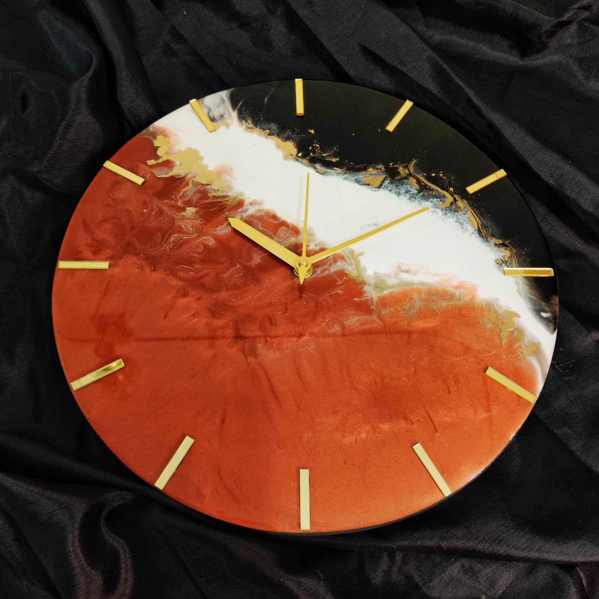Resin Multi Color Wall Clock 12" - front_view