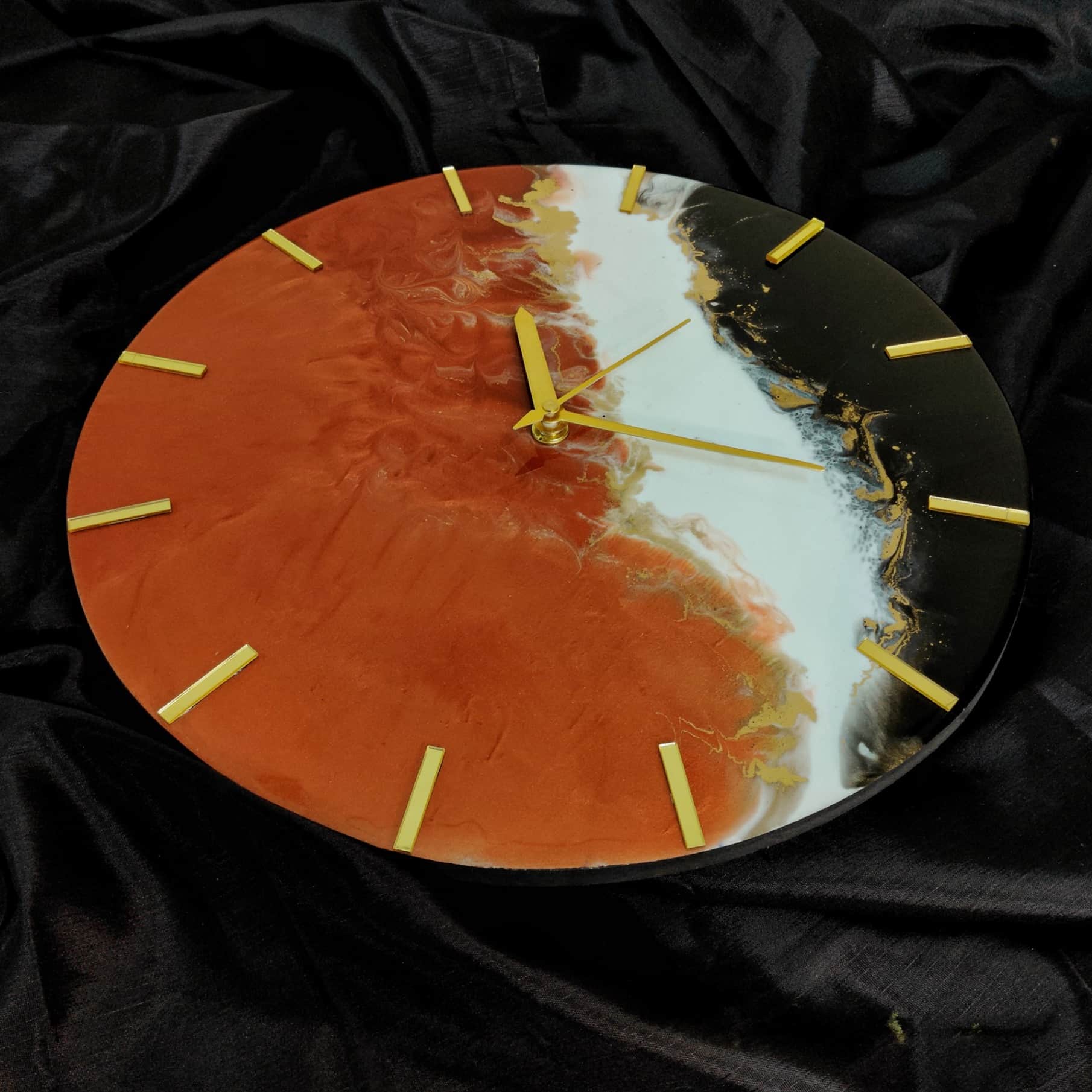 Resin Multi Color Wall Clock 12" - top_view
