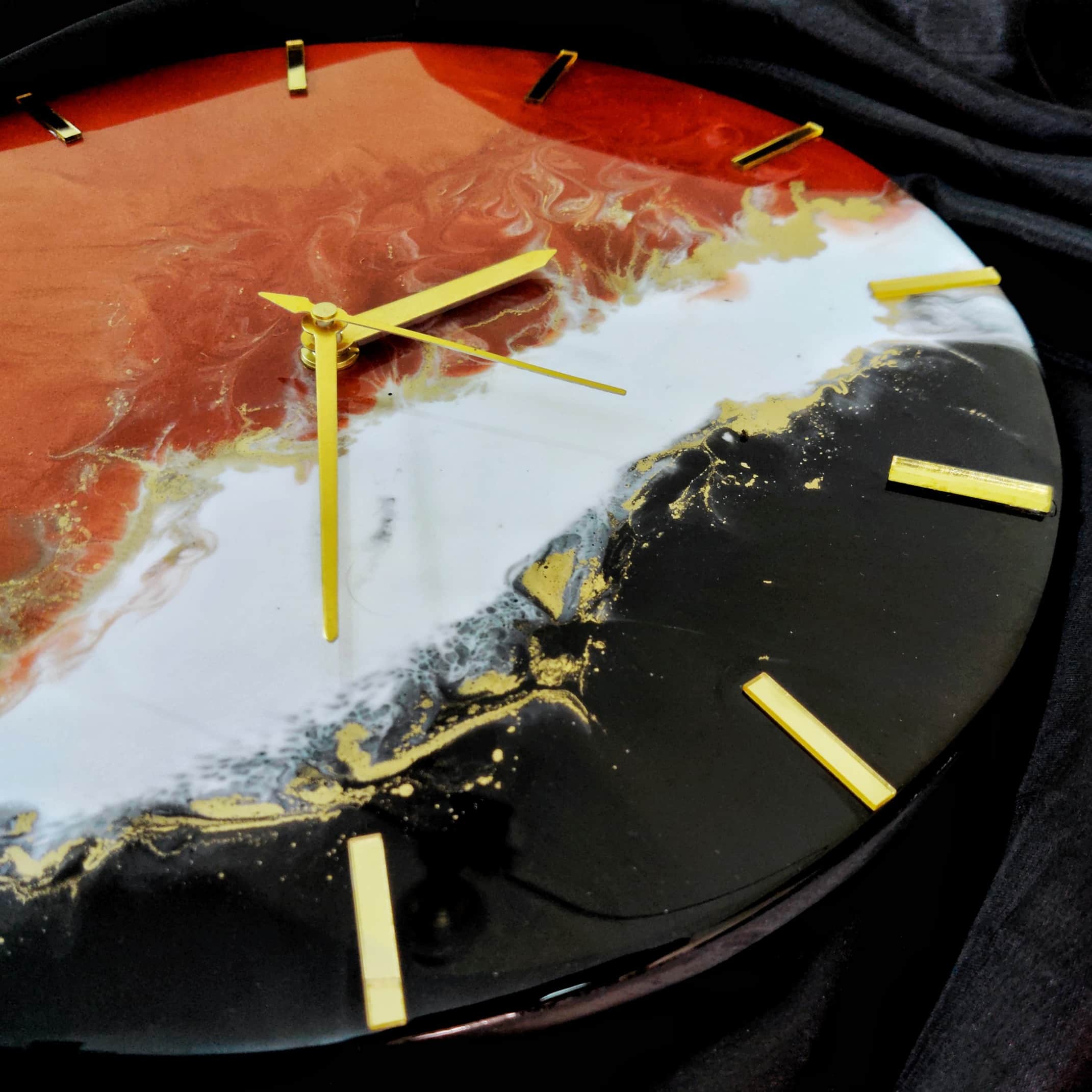 Resin Multi Color Wall Clock 12" - left_view