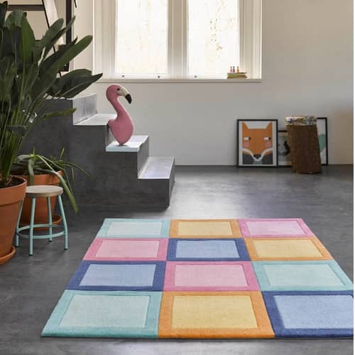 Multicolor Kids Area Woolen Rug