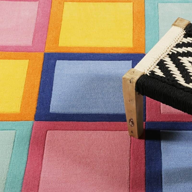 Multicolor Kids Area Woolen Rug - front_view