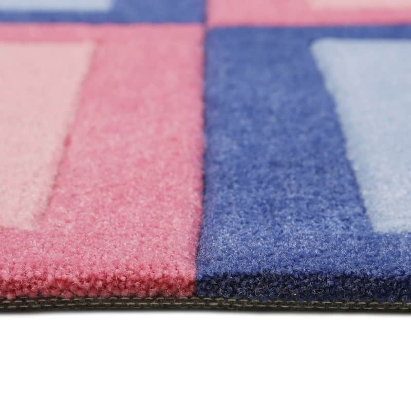 Multicolor Kids Area Woolen Rug - top_view