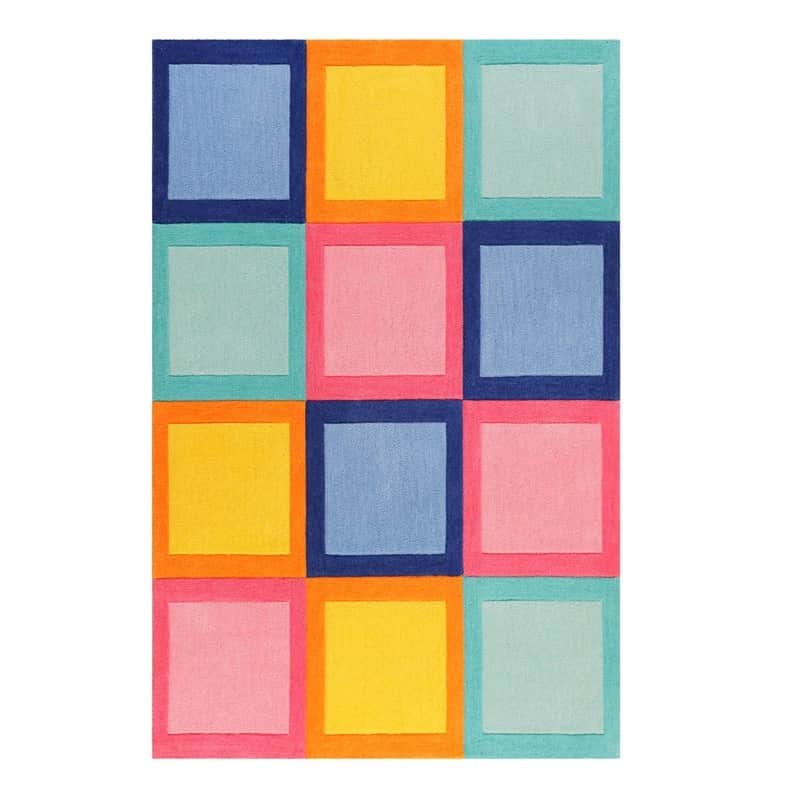 Multicolor Kids Area Woolen Rug - left_view
