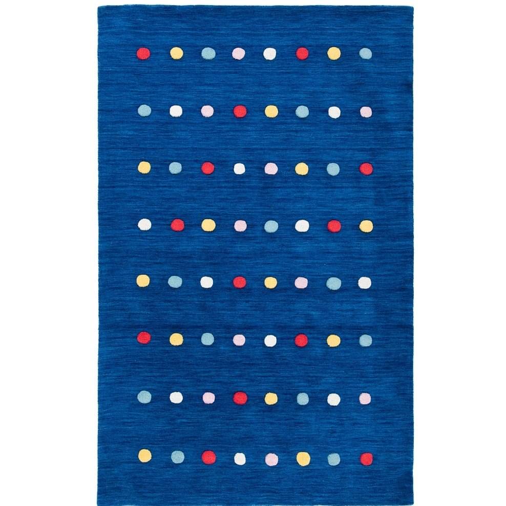 Kids Ayleen Polka Dot Blue Area Rug