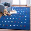 Kids Ayleen Polka Dot Blue Area Rug - rear_view
