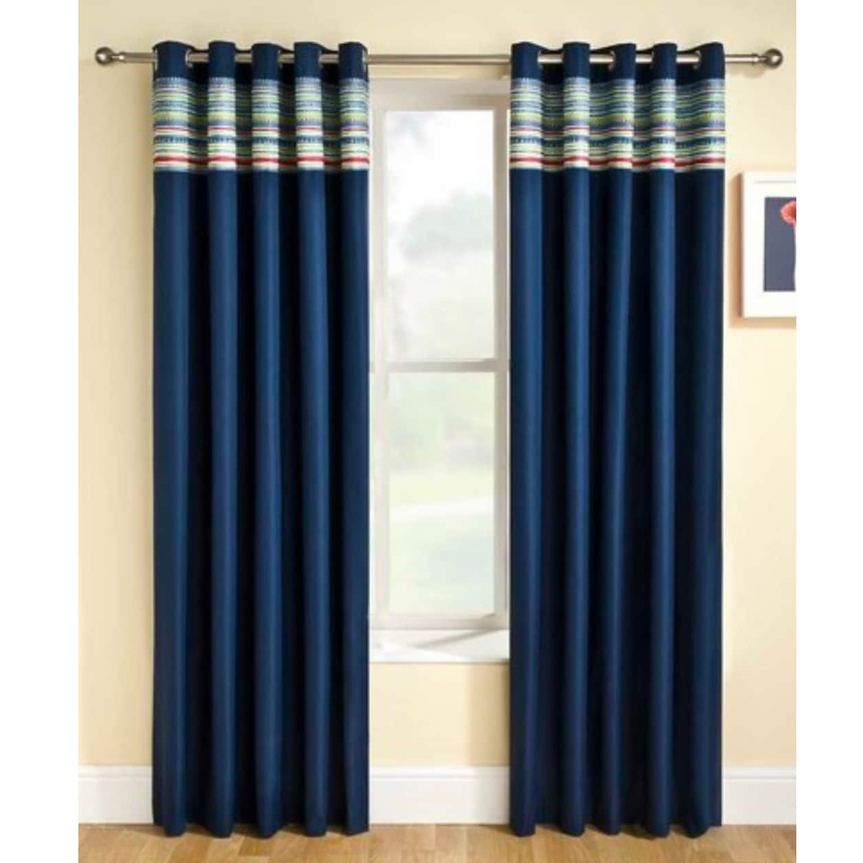 Blue Designer Curtain For Window