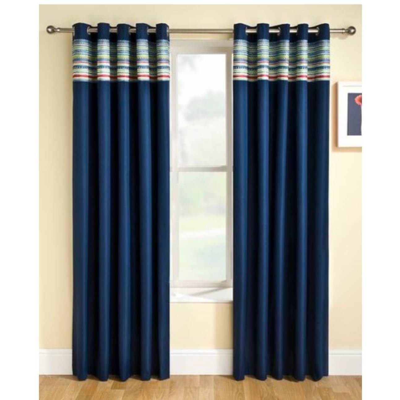 Blue Designer Curtain For Window