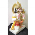 White Marble Hanuman Ji Statue - left_view