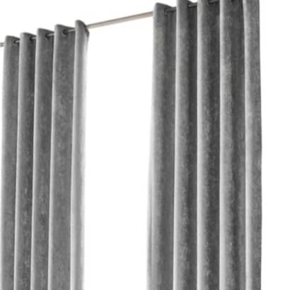 Grey Cotton Curtain