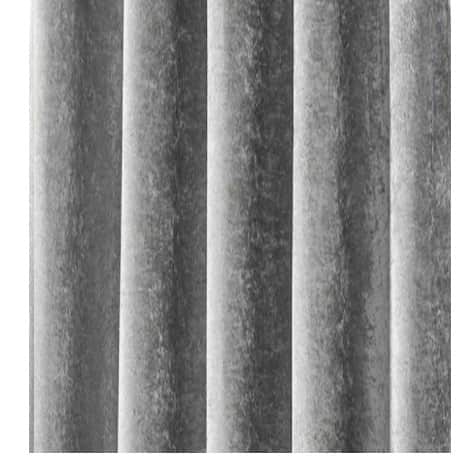Grey Cotton Curtain - rear_view