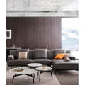 Madeira L Shape 5 Seater Sofa Grey Color - rear_view