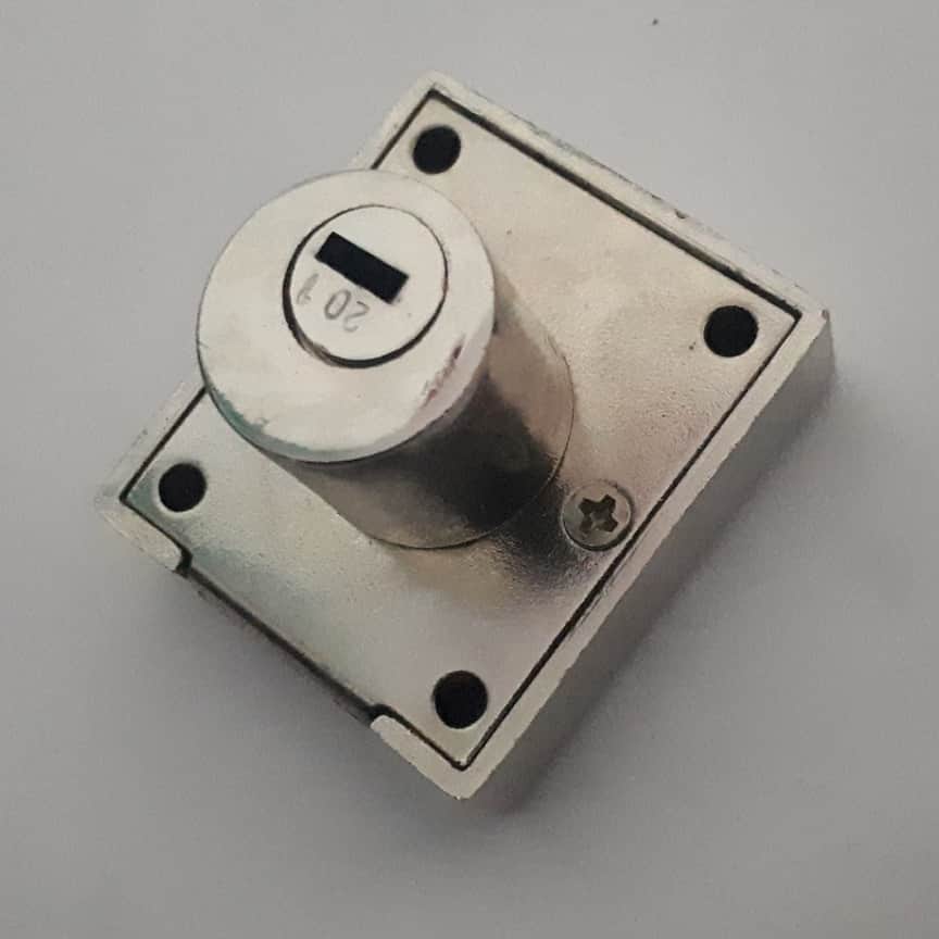 Square Multi Cabinet Storage Lock ( crome ) - front_view